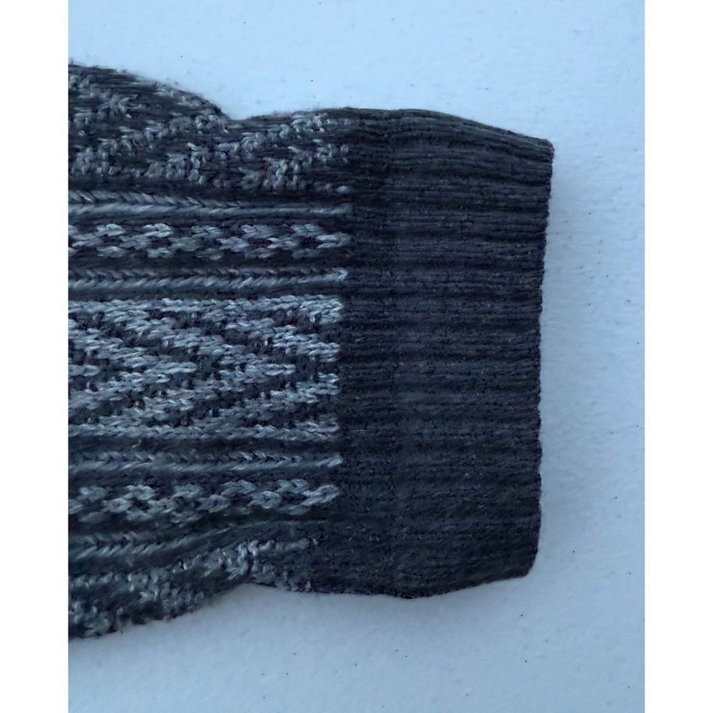 Turnbury Mens Grey Sweater Chevron Cotton Cashmere Size L Australia Quiet Luxury - Picture 10 of 13